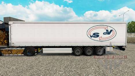La piel De las Vigas De Vries cortina semi-remol para Euro Truck Simulator 2