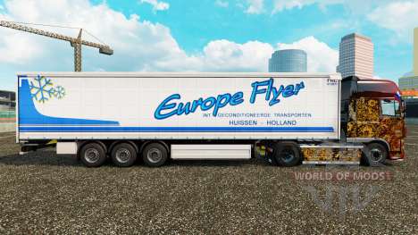 La piel Europa Volante en una cortina semi-remol para Euro Truck Simulator 2