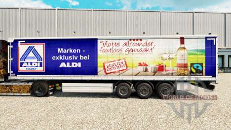 La piel Aldi Markt v2 en una cortina semi-remolq para Euro Truck Simulator 2