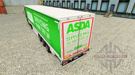 La piel de ASDA en una cortina semi-remolque para Euro Truck Simulator 2