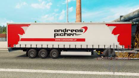 La piel Andreas Picher en una cortina semi-remol para Euro Truck Simulator 2