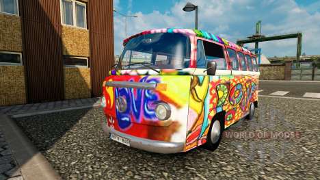 Volkswagen Transporter T2 hippy para el tráfico para Euro Truck Simulator 2
