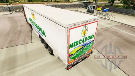 La piel de Mercadona en una cortina semi-remolqu para Euro Truck Simulator 2