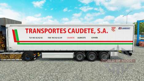 La piel de Transportes Caudete S. A. cortina sem para Euro Truck Simulator 2