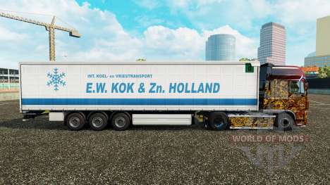 La piel de E. W. Kok & Zn en Holanda cortina sem para Euro Truck Simulator 2