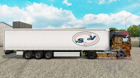 La piel De las Vigas De Vries cortina semi-remol para Euro Truck Simulator 2