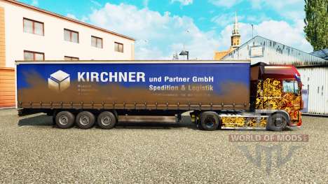La piel de Kirchner en una cortina semi-remolque para Euro Truck Simulator 2