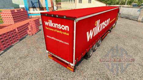 La piel Wilkinson en una cortina semi-remolque para Euro Truck Simulator 2