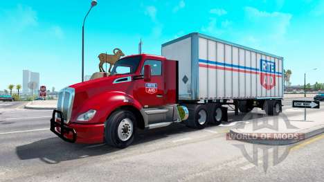El tráfico de carga en los colores de las empres para American Truck Simulator