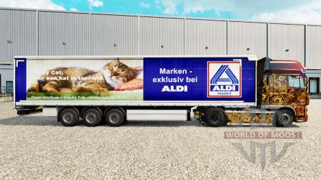 La piel Aldi Markt para la cortina semi-remolque para Euro Truck Simulator 2