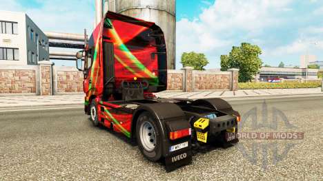 Rojo Efecto de la piel para Iveco tractora para Euro Truck Simulator 2