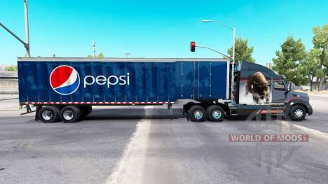 La piel de Pepsi en una cortina semi-remolque para American Truck Simulator