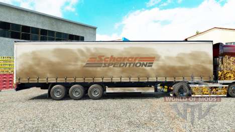 La piel Spedition Scherer en una cortina semi-re para Euro Truck Simulator 2
