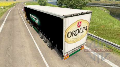 La piel Okocim en una cortina semi-remolque para Euro Truck Simulator 2
