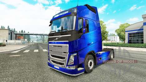 Fantástico Azul de la piel para camiones Volvo para Euro Truck Simulator 2