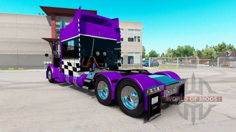 Скин Púrpura y Negro comprobador de на Peterbilt para American Truck Simulator