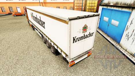La piel Krombacher en una cortina semi-remolque para Euro Truck Simulator 2