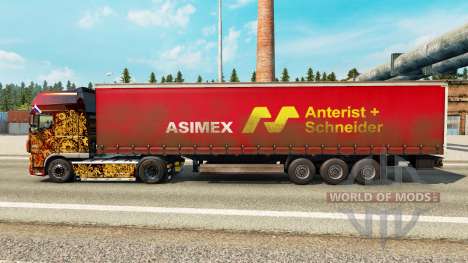 La piel Asimex en una cortina semi-remolque para Euro Truck Simulator 2