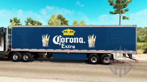 Corona Extra de la piel en el remolque refrigera para American Truck Simulator