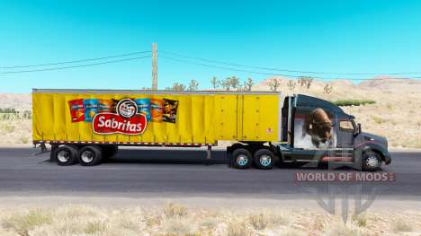 La piel de Sabritas en una cortina semi-remolque para American Truck Simulator