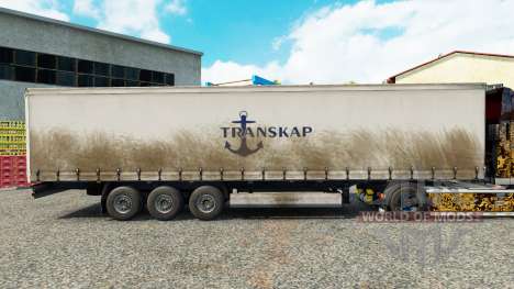 La piel Transkap en una cortina semi-remolque para Euro Truck Simulator 2