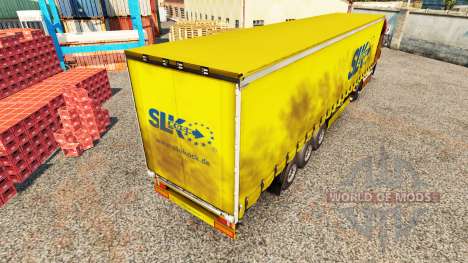 La piel SLK Kock GmbH en una cortina semi-remolq para Euro Truck Simulator 2