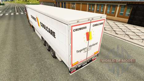 La piel Cremers Coolcare en una cortina semi-rem para Euro Truck Simulator 2
