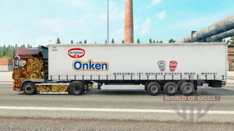 La piel de Dr. Oetker Onken en una cortina semi- para Euro Truck Simulator 2