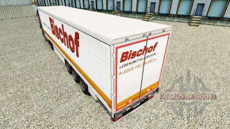 La piel Bischof en una cortina semi-remolque para Euro Truck Simulator 2
