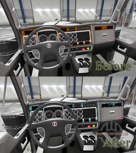 Interior Madera para Kenworth W900 para American Truck Simulator