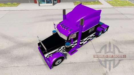 Скин Púrpura y Negro comprobador de на Peterbilt para American Truck Simulator