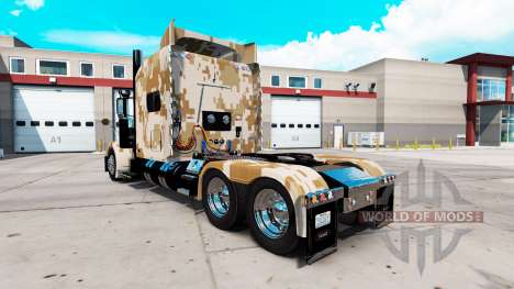Camo de la piel para el camión Peterbilt 389 para American Truck Simulator