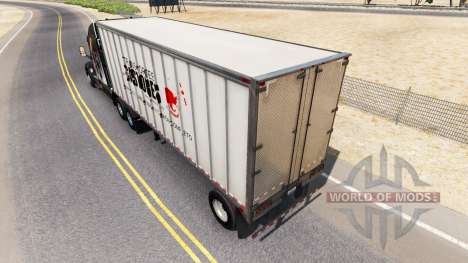 La piel de Castores en el metal de remolque para American Truck Simulator