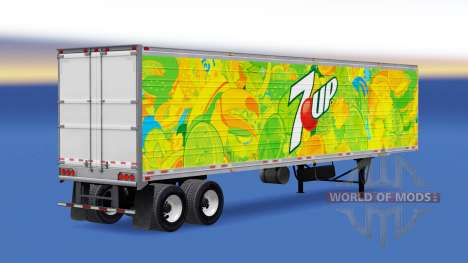 La piel de 7up en refrigerada semi-remolque para American Truck Simulator