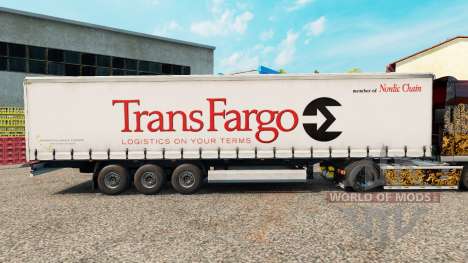 La piel Trans Fargo en una cortina semi-remolque para Euro Truck Simulator 2