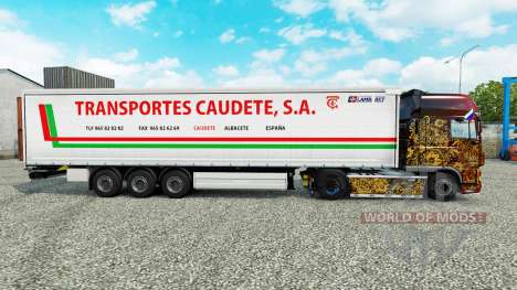 La piel de Transportes Caudete S. A. cortina sem para Euro Truck Simulator 2