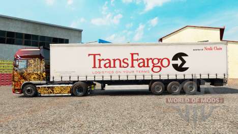 La piel Trans Fargo en una cortina semi-remolque para Euro Truck Simulator 2