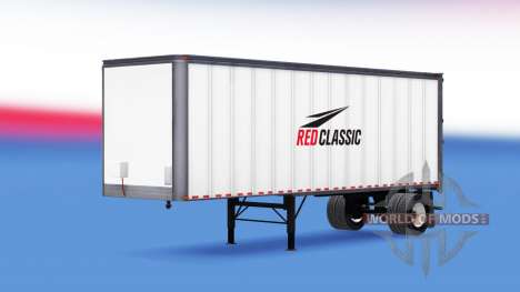 Piel Rojo Clásico en el remolque para American Truck Simulator