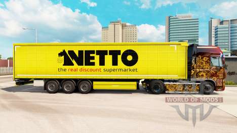 La piel Netto en una cortina semi-remolque para Euro Truck Simulator 2
