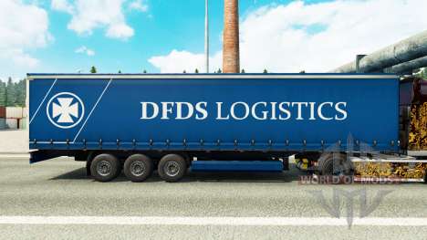 La piel DFDS Logística en una cortina semi-remol para Euro Truck Simulator 2