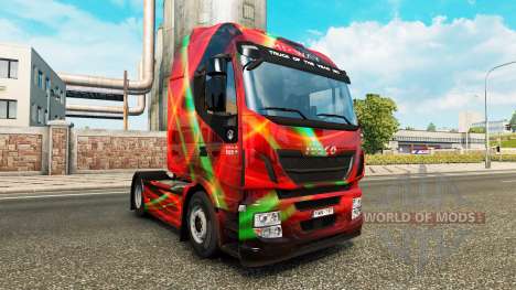 Rojo Efecto de la piel para Iveco tractora para Euro Truck Simulator 2