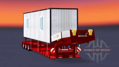 Baja de barrido con una carga cabañas para Euro Truck Simulator 2