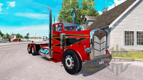 El Rojo y el Negro de la piel para el camión Pet para American Truck Simulator