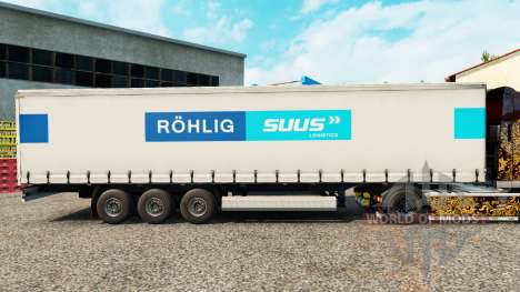 La piel ROHLIG SUUS Logistics en una cortina sem para Euro Truck Simulator 2