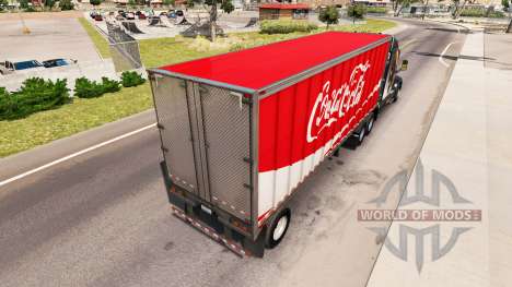 La piel de Coca-Cola de metal semi-remolque para American Truck Simulator