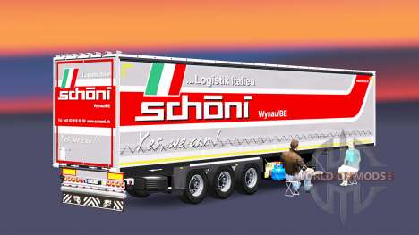 La cortina de lado semirremolque Schoeni para Euro Truck Simulator 2