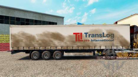 La piel Trans Registro en una cortina semi-remol para Euro Truck Simulator 2
