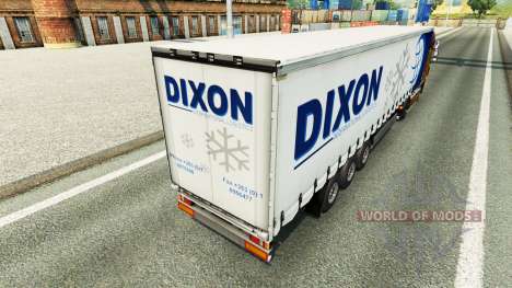La piel Dixon en una cortina semi-remolque para Euro Truck Simulator 2