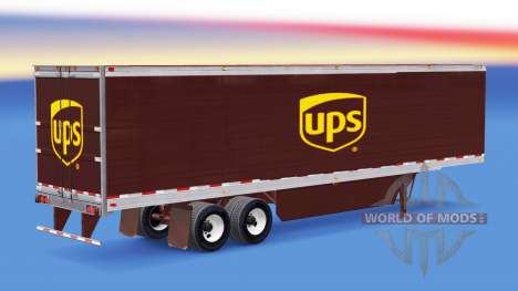 La piel de UPS en refrigerada semi-remolque para American Truck Simulator