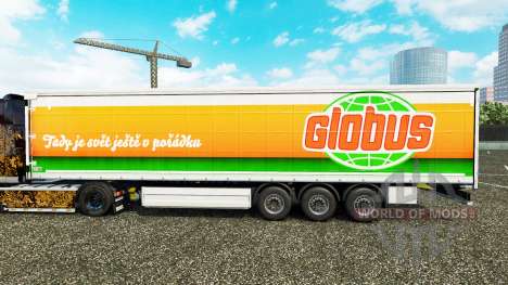 La piel Globus cortina semi-remolque para Euro Truck Simulator 2